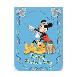 Hamilton Collection Mickey‎ & Friends Flag 2005 HAPPY FATHERS DAY DAD 28x40 NWT